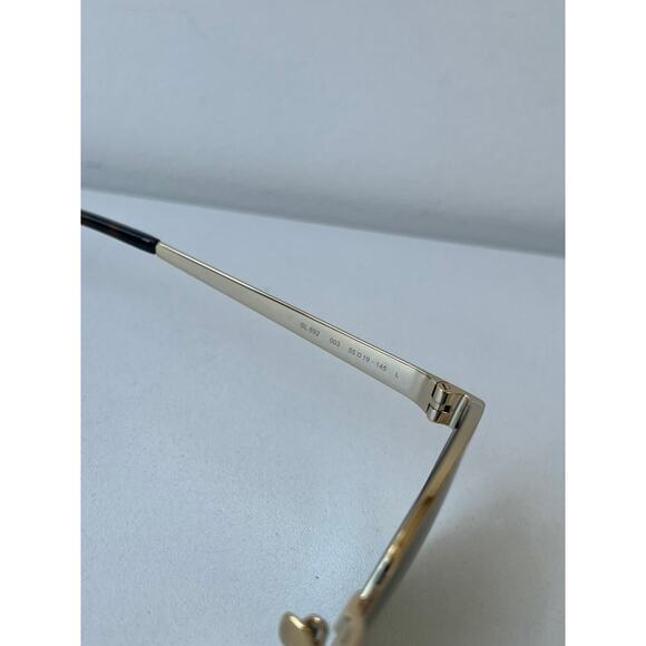 NEW Saint Laurent SL692 Oval Metal Sunglasses in Gold Green main image 4